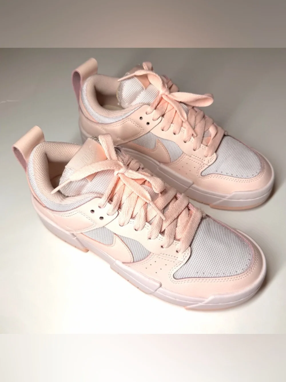 Nike Women’s Dunk Disrupt Low Light Soft Pink Casual Sneakers Size- 8